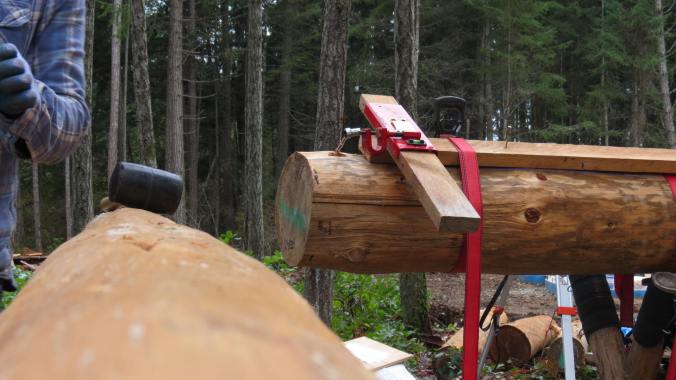 The Beam Machine for holding my chainsaw as a chop saw