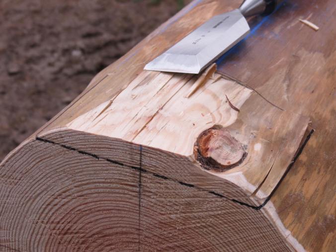 Chiselling a post contact surface