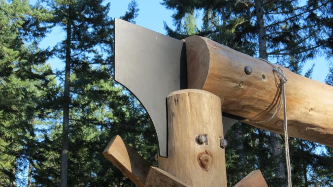 Beam  connection and 3/8" steel flitch plate 