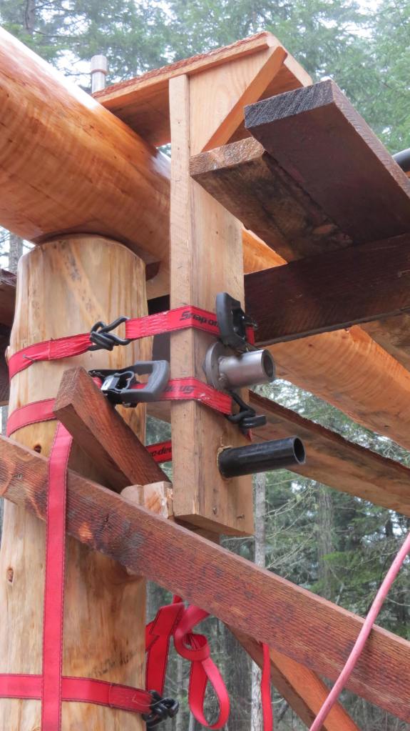 The drilling jig in action