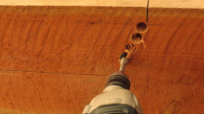 Chewing through the radius line with an auger